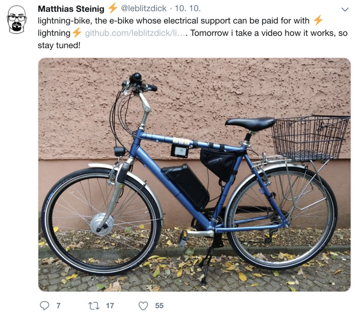 Lighting network e-bike